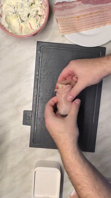 Куриные рулетики в беконе 🐔 + 🥓 #food #cooking смотреть онлайн