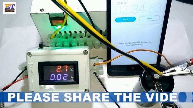 Super capacitor 500F 2.7V Charge and Discharge Testing смотреть онлайн