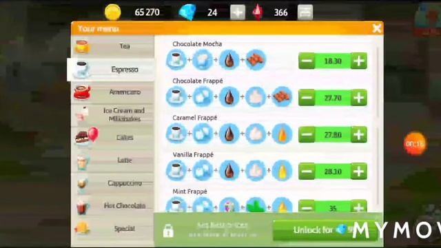 🎁My caffe | Recipes and Stories | Espresso menu | lvl 1 - 12🎲 смотреть онлайн