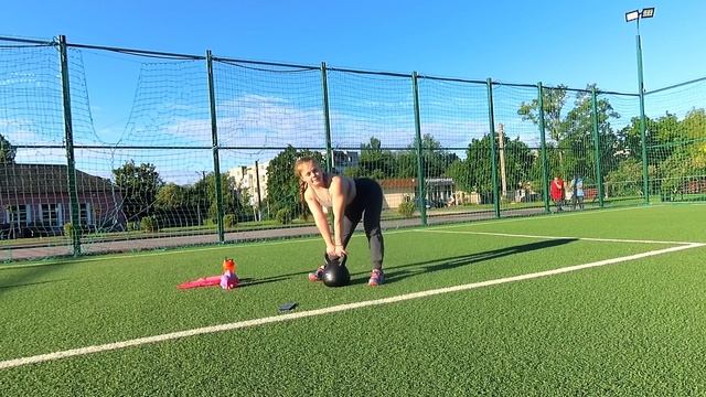 Худеем за 2022 секунды! Челлендж продолжается - День седьмой! Выносливость, рельеф и махи гирей смотреть онлайн