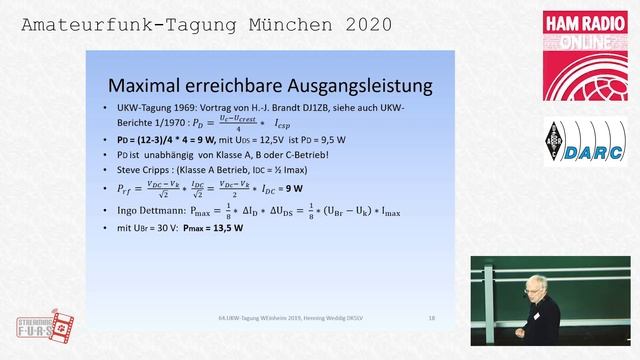 AFU Tag München 2020 - DK5LV: Entwicklung einer PA für 2m mit demTransistor RD15HVF1 смотреть онлайн