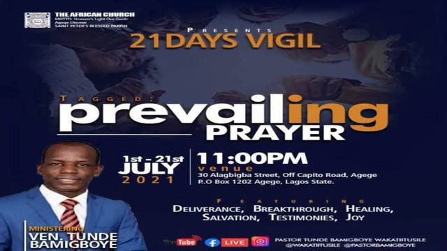 ADURA ITUSILE "APA KETA" ( DAY 10) 10TH JULY 2021 - MINISTERING: VEN TUNDE BAMIGBOYE смотреть онлайн