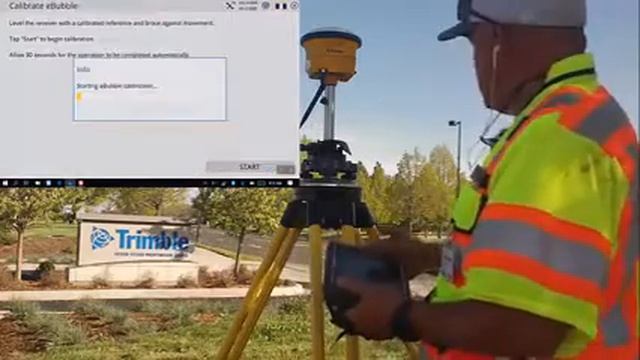 Trimble Siteworks and SPS986 - eBubble Calibration смотреть онлайн