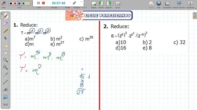 PRIMARIA | PASCAL - SEXTO | ÁLGEBRA | TEMA 04: POTENCIACIÓN III - RENZO ESPINOZA смотреть онлайн