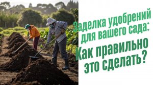 Заделка удобрений.