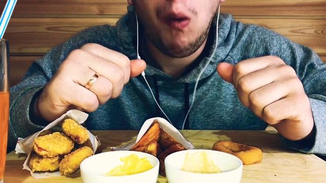 ASMR BURGERKING CHEESEBURGER ONIONRINGS COUNTRYPOTATOES NUGGETS FANTA/БУРГЕРКИНГ НАГГЕТСЫ ЛУК КОЛЬЦ