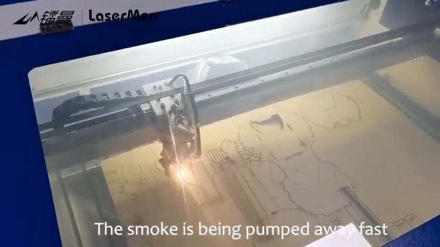 [LaserMen] Smoke Filter for wood plywood MDF cutting co2 laser machine смотреть онлайн