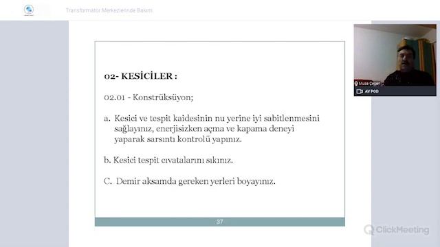 TRANSFORMATÖR MERKEZLERİNDE BAKIM BAŞLIKLI WEBINAR DÜZENLENDİ смотреть онлайн