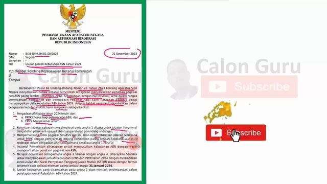 RESMI Surat Edaran KemenPAN-RB tentang Pendaftaran CPNS & PPPK Tahun 2024 ~ Ijazah SD, SMP, SMA, S1 смотреть онлайн