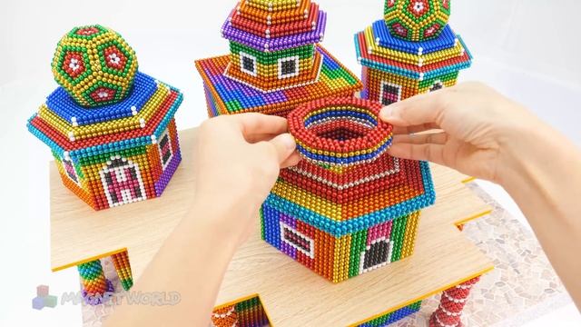 Satisfying Video | Built Underground Temple Tunnel and Water Slide Pool From Magnetic Balls смотреть онлайн
