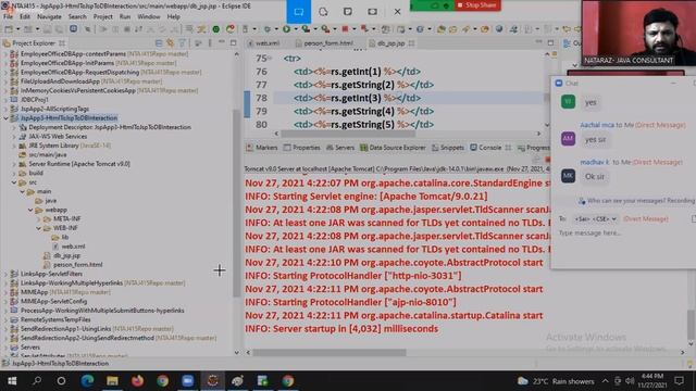 165 NTAJ415 html to jsp to DB communication Nov 27th 2021 смотреть онлайн