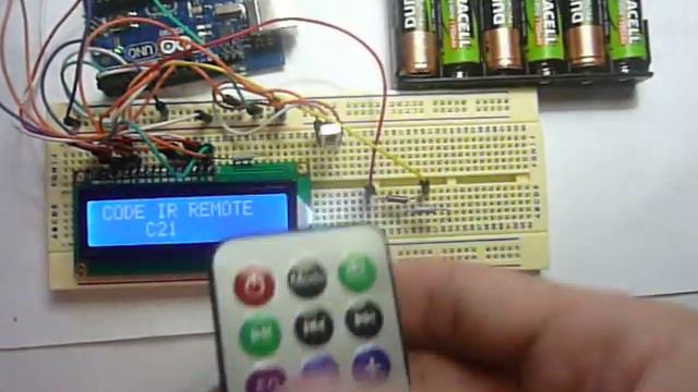 Arduino Uno + LCD + IR reciever смотреть онлайн