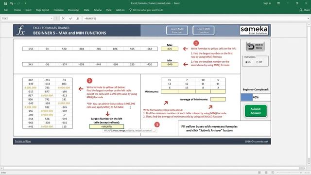 Excel MAX MIN Functions Explained with Examples | Training Lesson 5 смотреть онлайн