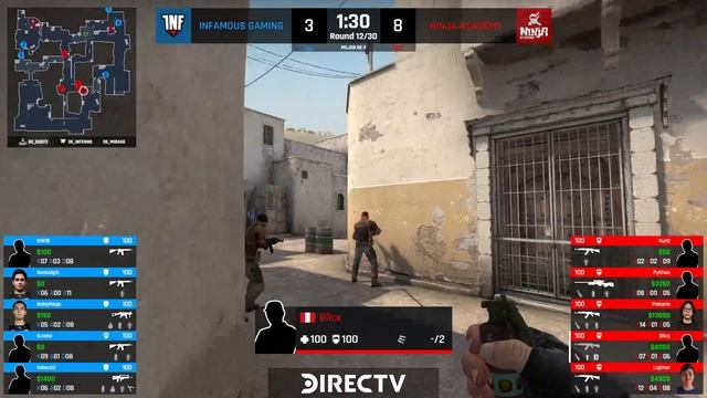#LaLigaProDIRECTV | TEAM NINJA ACADEMY VS INFAMOUS ESPORTS | MAPA 1 | Ronda 2 | Apertura CENTRO смотреть онлайн
