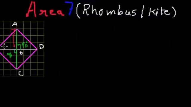 Rhombus Area | Area of Kite | Derivation of formula | Mensuration смотреть онлайн