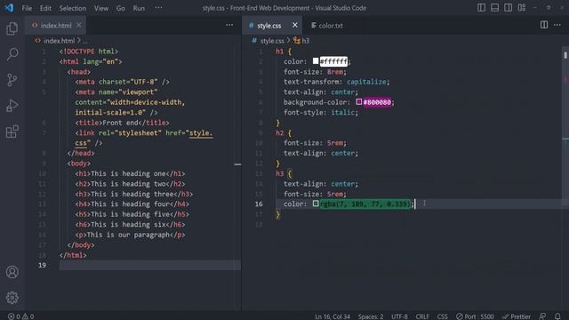 CSS Color 🎨 ওয়েব ডিজাইন | hex, rgb, hsl, hwb, alpha, gradient, filter | Front-End Development Cours смотреть онлайн