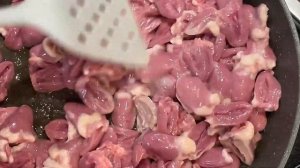 куриные сердечки с удоном и не только
