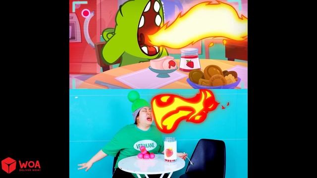 Super-Noms Vs Piranha Man | Parody of Om Nom's Story (Cut the Rope) | Woa Parody смотреть онлайн
