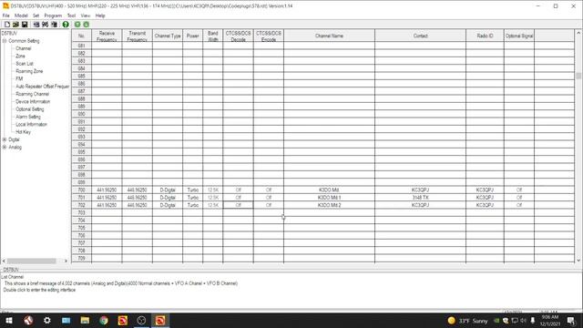 Anytone 878/578 Programming