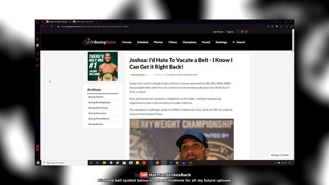 ANTHONY JOSHUA ADMITS HE MAY HAVE TO VACATE A WORLD TITLE!!! смотреть онлайн