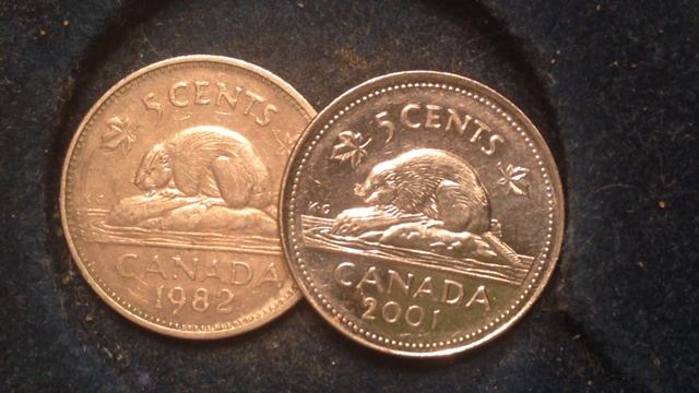1982 and 2001 Canada 5 Cent Coin смотреть онлайн
