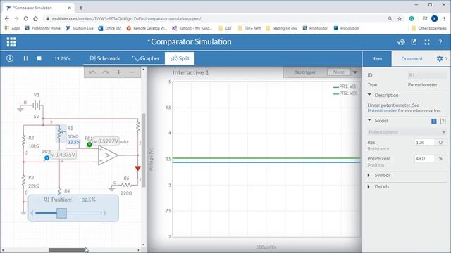 Comparator Basics and Experiments on MultiSim Live смотреть онлайн