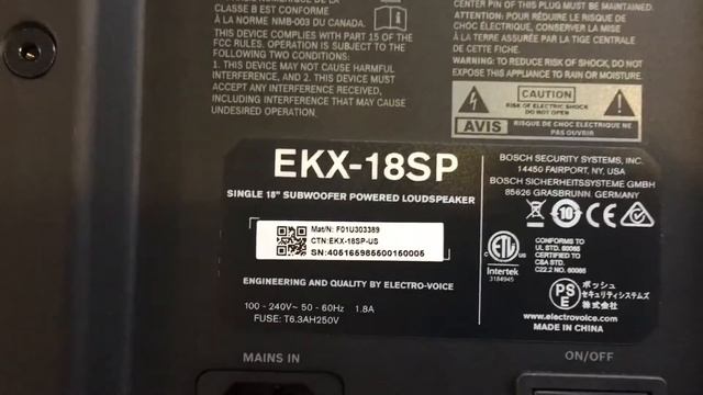 Electro-Voice EKX18SP - Subwoofer (18 pulgadas, 1300 W) смотреть онлайн