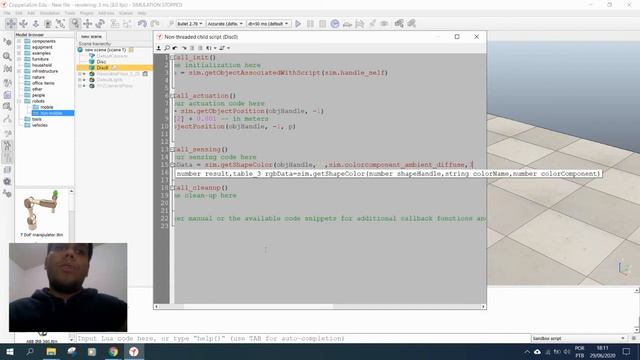 31 - Editando cores de formas utilizando API Regular em Child Scripts no CoppeliaSim смотреть онлайн