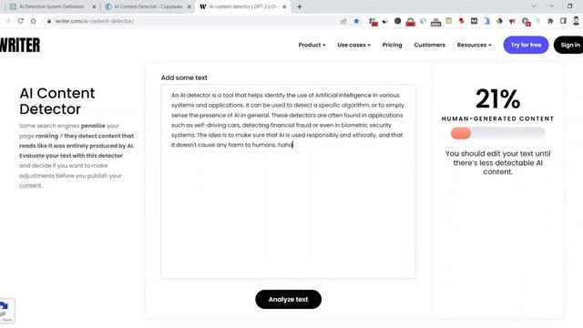 AI Content Detector - Detect AI-generated content that can be penalized by search engines смотреть онлайн