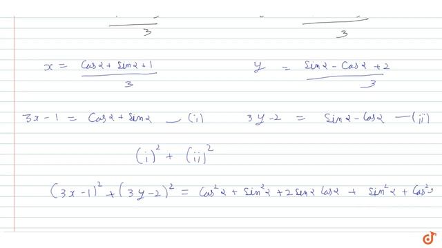 If A(Cos`alpha` , Sin`alpha`), B( Sin`alpha`,-Cos`alpha`), C(1,2) are the verties of a `Delta... смотреть онлайн