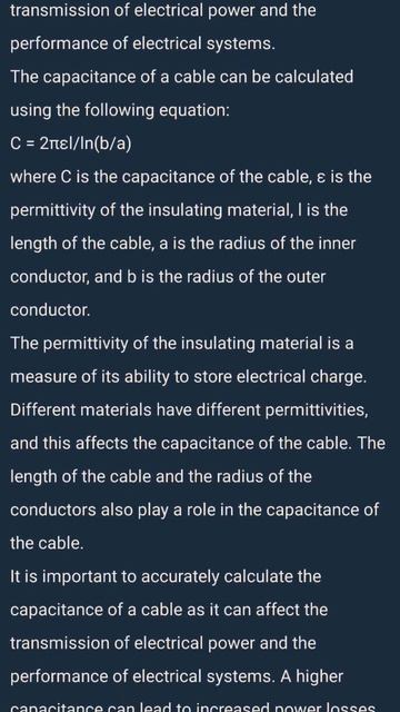 capacitance calculation for cable. смотреть онлайн