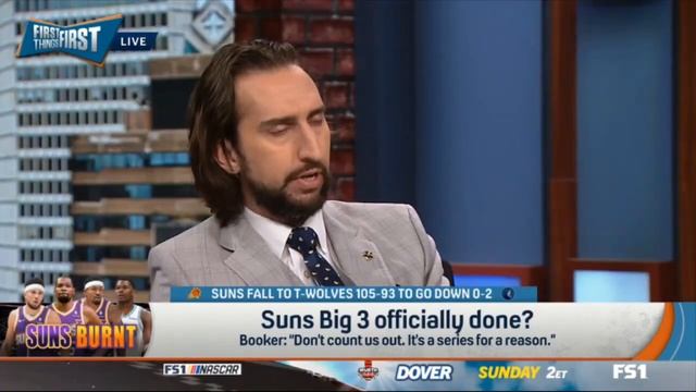 First things first | Nick Wright reacts to Suns fall to Timberwolves 105-93 to go down 0-2 смотреть онлайн