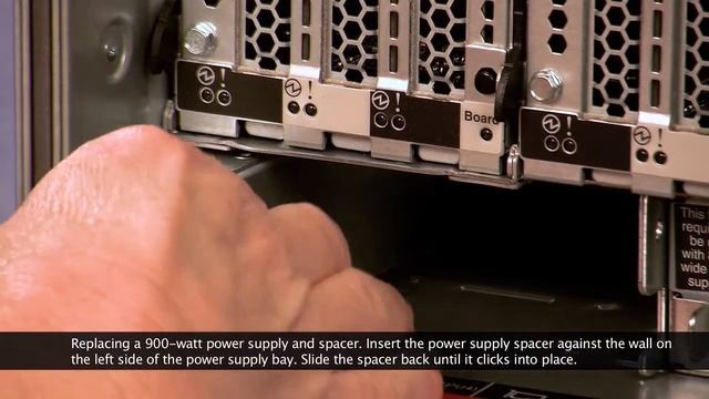 IBM System x3850 X6 installing a 900 watt power supply and spacer смотреть онлайн