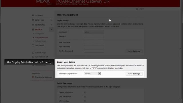 PCAN-Gateway - Basic Configuration 1: Login & Change Password смотреть онлайн