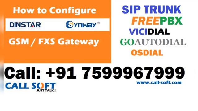 Configuration of dinstar / synway GSM Fxs gateway. How to configure dinstar / synway. смотреть онлайн