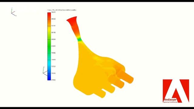 3D CFD simulation of engine air intake system - pressure contour at 8000 rpm смотреть онлайн