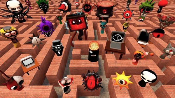 ВСЕ ВИДЫ ХОРРОР СПРУНКИ В БОЛЬШОМ ЛАБИРИНТЕ - All Phases Horror Sprunki Song Big Maze Garry's Mod