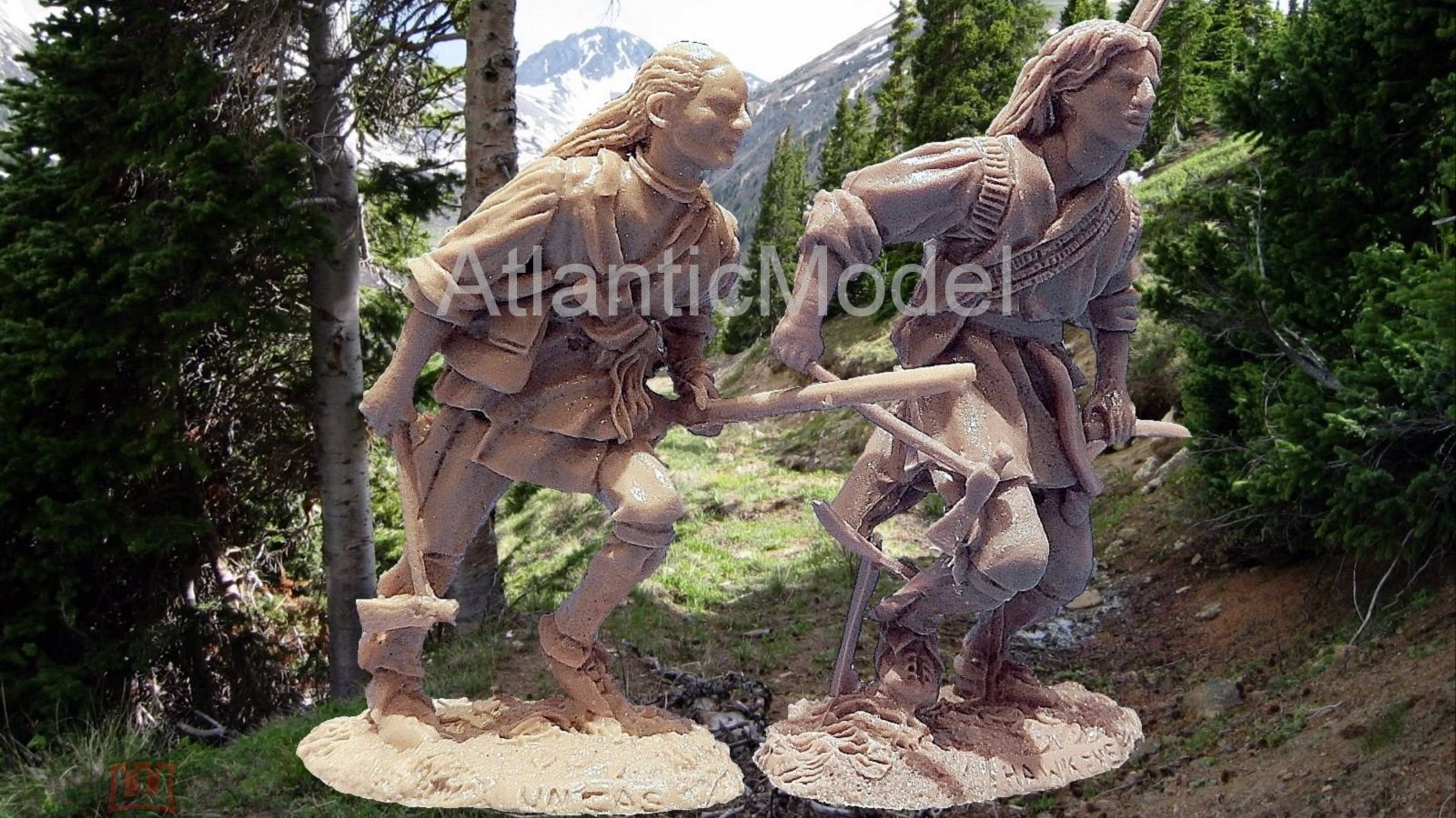 солдатики Barzso фигуры Ункас и Натаниэль Бампо Последний из Могикан смотреть онлайн