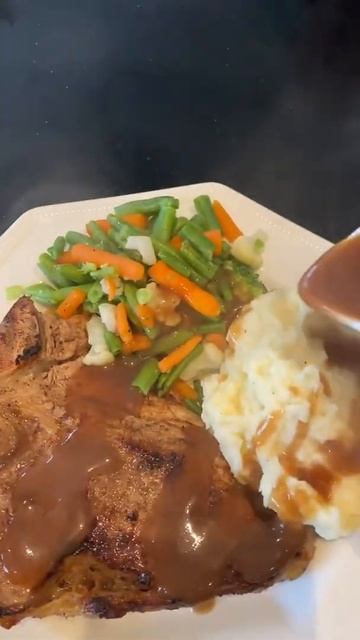 T-Bone Steak #Shorts Australian Famous Food T-Bone Steak + Mashed Potatoes & Veggies | Perfect Stea