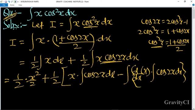 Q31 | Evaluate ∫x cos^2x dx | Integration x cos square x dx | Integral of x cos square x dx смотреть онлайн