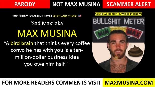 Max Musina IMDb "Massimiliano Musina": A bird brain that thinks every convo is worth ten milli смотреть онлайн