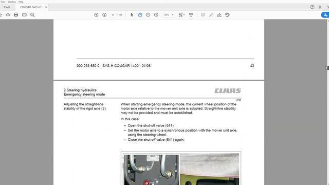 Claas Cougar 1400 Mower - Hydraulic Systems смотреть онлайн