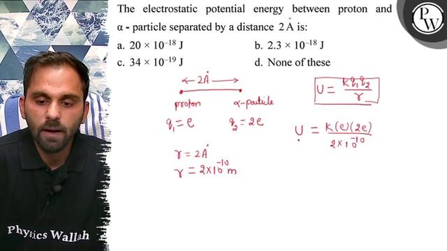 The electrostatic potential energy between proton and \( \alpha \) ... смотреть онлайн