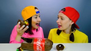 ГИГАНТСКАЯ ЕДА vs КРОШЕЧНАЯ В ТЕЧЕНИЕ 24 ЧАСОВ! Челлендж с едой от Пико Поки