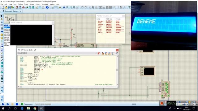 easylcd proteus and REAL LCD circuits (PROTON BASIC ) смотреть онлайн