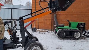 Минитрактор переломка, минипогрузчик. Обзор.