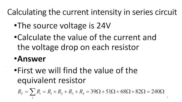 Episode 28 - Calculating the current intensity in series circuit смотреть онлайн