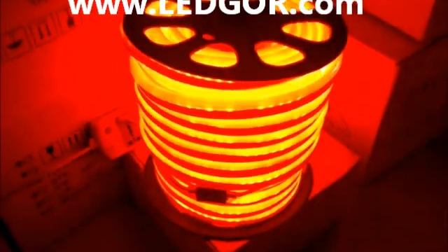 Cuttable LED Neon Rope Red Color Waterproof 220V 120V - Ledgor смотреть онлайн