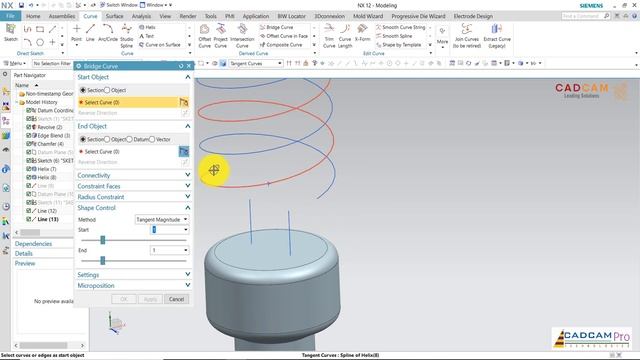 NX 12 Tutorial #15 | 3D Model Advanced - Creat Light Bulb , Helix , Bridge Curve , Sweep tube смотреть онлайн