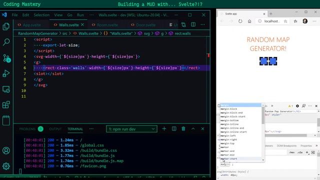 Live Coding: Random Dungeon Map Generator with Svelte смотреть онлайн